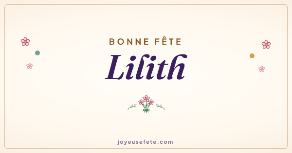 Image « Bonne fête Lilith » au format large