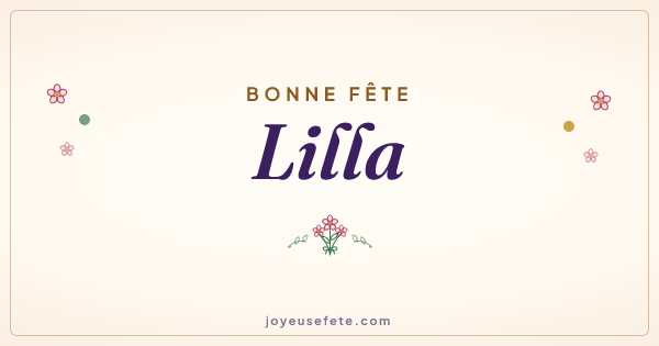 Image « Bonne fête Lilla » au format large