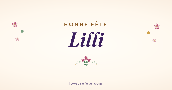 Image « Bonne fête Lilli » au format large