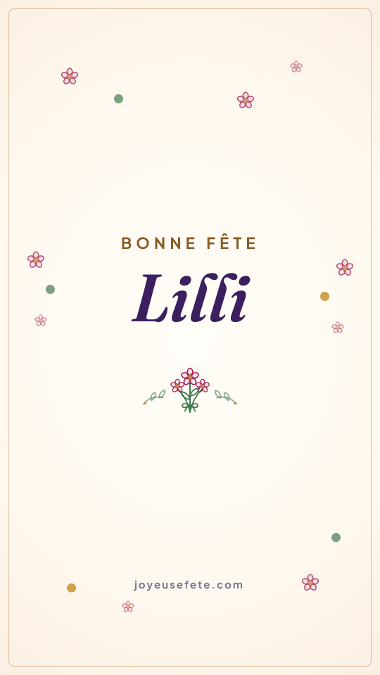Image « Bonne fête Lilli » au format story