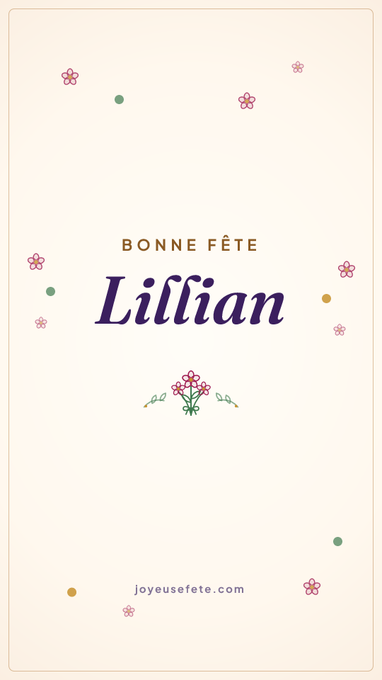 Image « Bonne fête Lillian » au format story