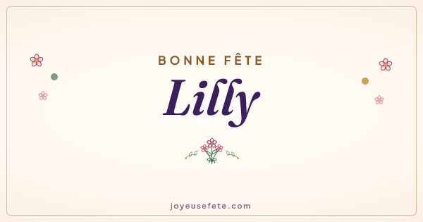 Image « Bonne fête Lilly » au format large