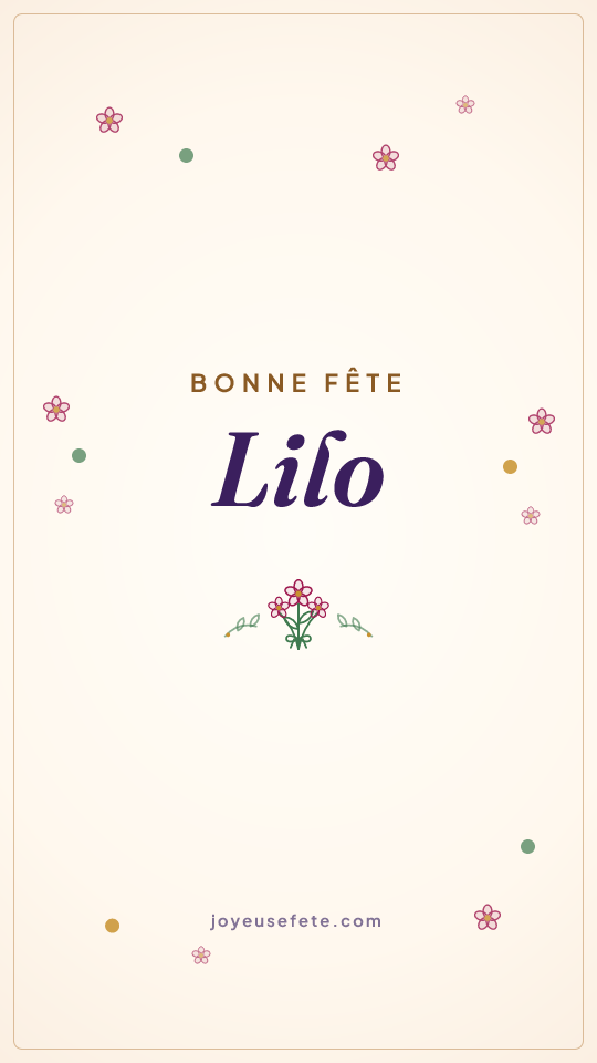 Image « Bonne fête Lilo » au format story