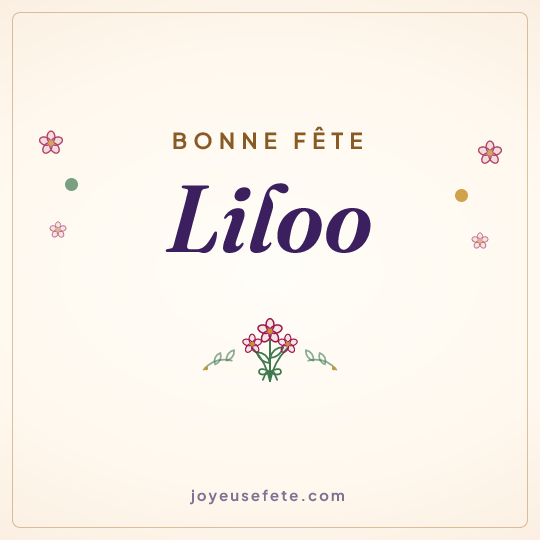 Image carrée « Bonne fête Liloo » pour WhatsApp