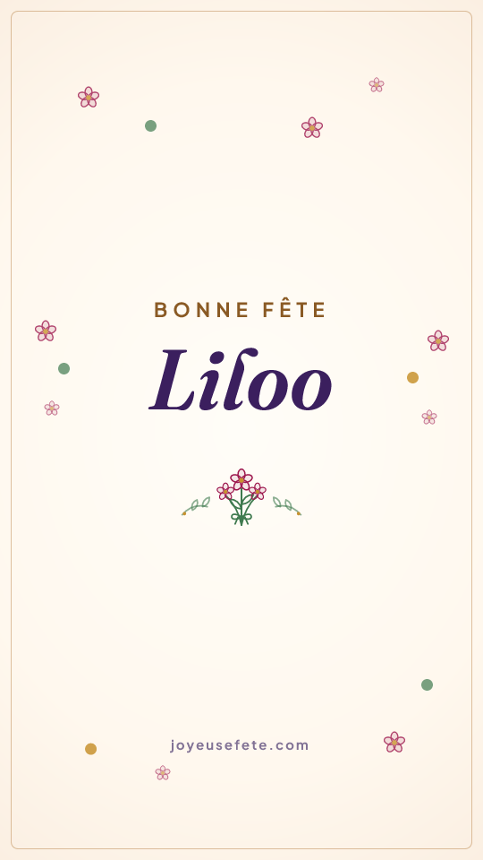 Image « Bonne fête Liloo » au format story