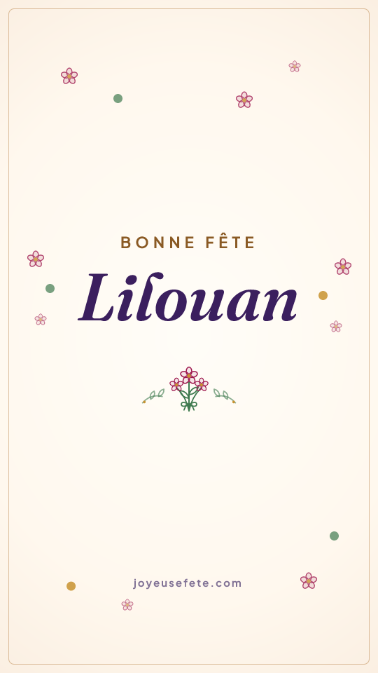 Image « Bonne fête Lilouan » au format story