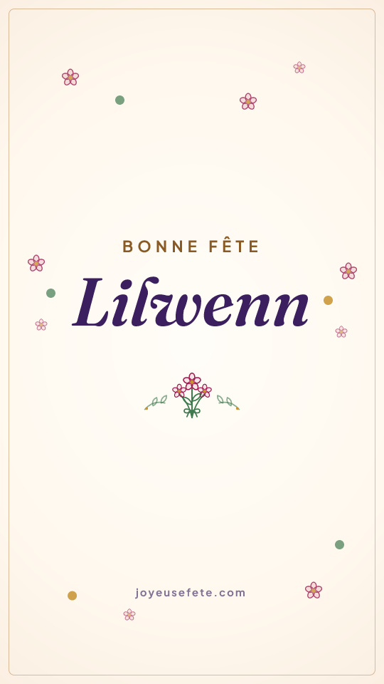 Image « Bonne fête Lilwenn » au format story