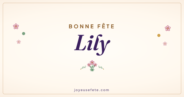 Image « Bonne fête Lily » au format large