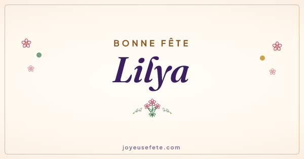 Image « Bonne fête Lilya » au format large