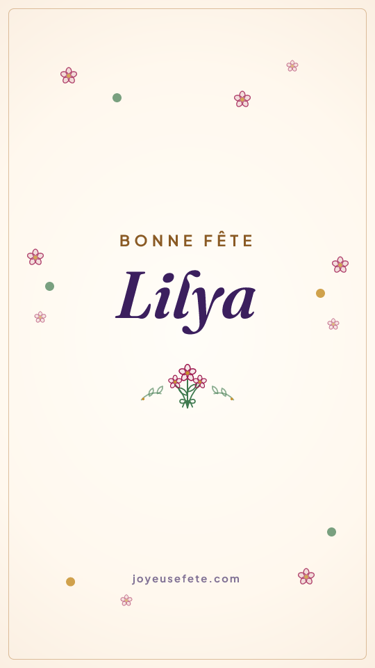 Image « Bonne fête Lilya » au format story