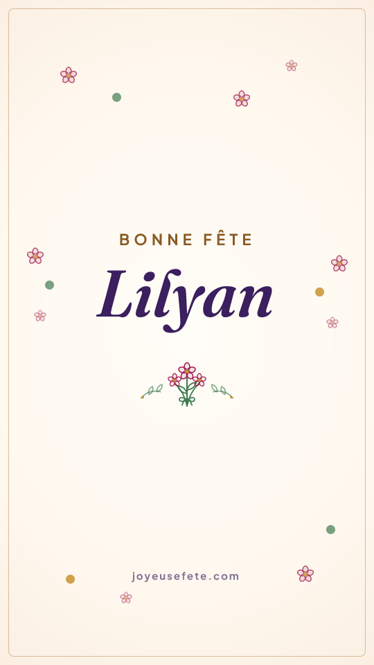 Image « Bonne fête Lilyan » au format story