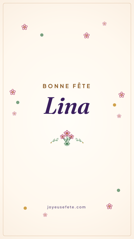 Image « Bonne fête Lina » au format story
