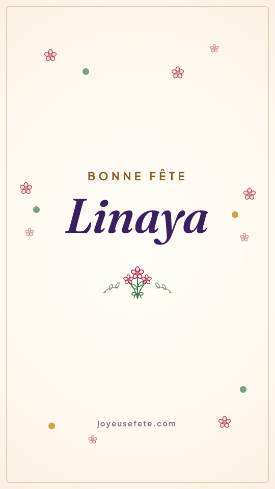 Image « Bonne fête Linaya » au format story