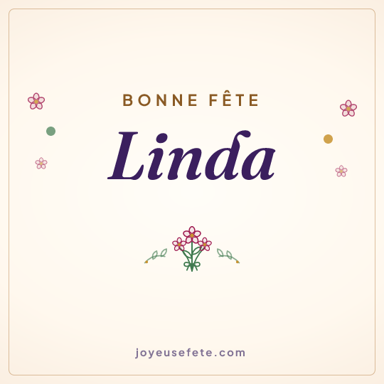 Image carrée « Bonne fête Linda » pour WhatsApp