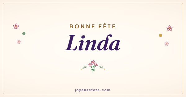 Image « Bonne fête Linda » au format large