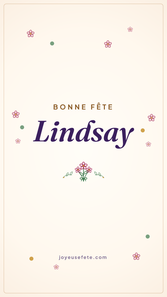 Image « Bonne fête Lindsay » au format story