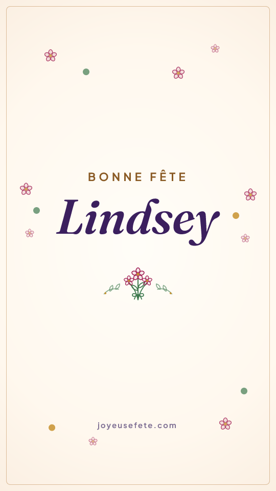 Image « Bonne fête Lindsey » au format story