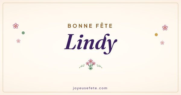 Image « Bonne fête Lindy » au format large