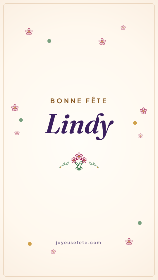 Image « Bonne fête Lindy » au format story