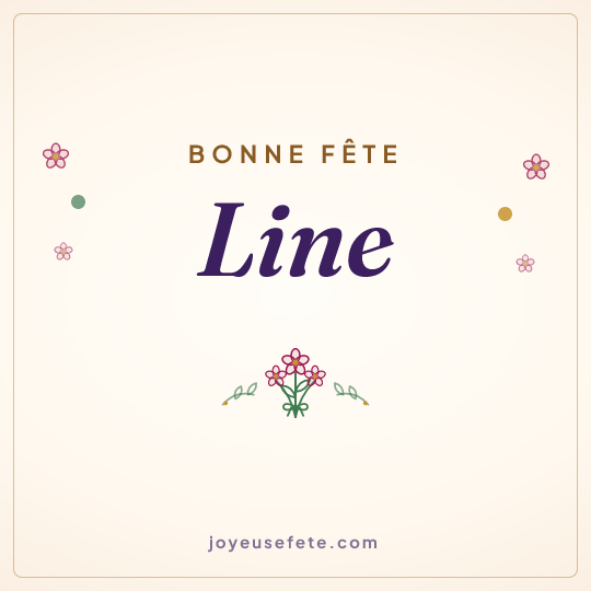 Image carrée « Bonne fête Line » pour WhatsApp