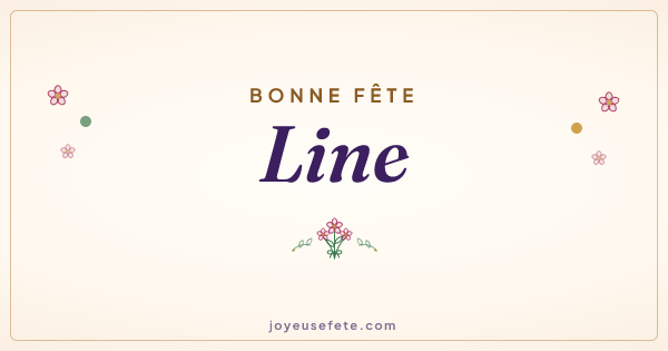Image « Bonne fête Line » au format large