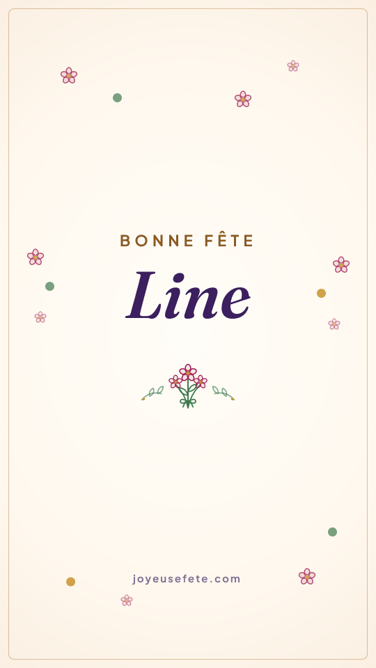Image « Bonne fête Line » au format story
