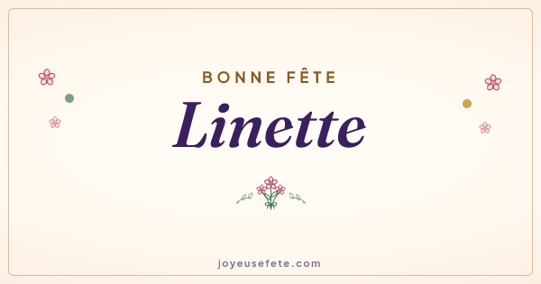 Image « Bonne fête Linette » au format large