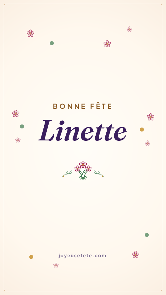 Image « Bonne fête Linette » au format story