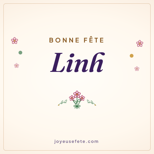 Image carrée « Bonne fête Linh » pour WhatsApp