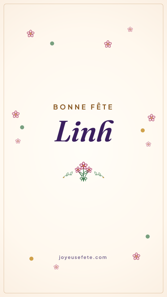 Image « Bonne fête Linh » au format story