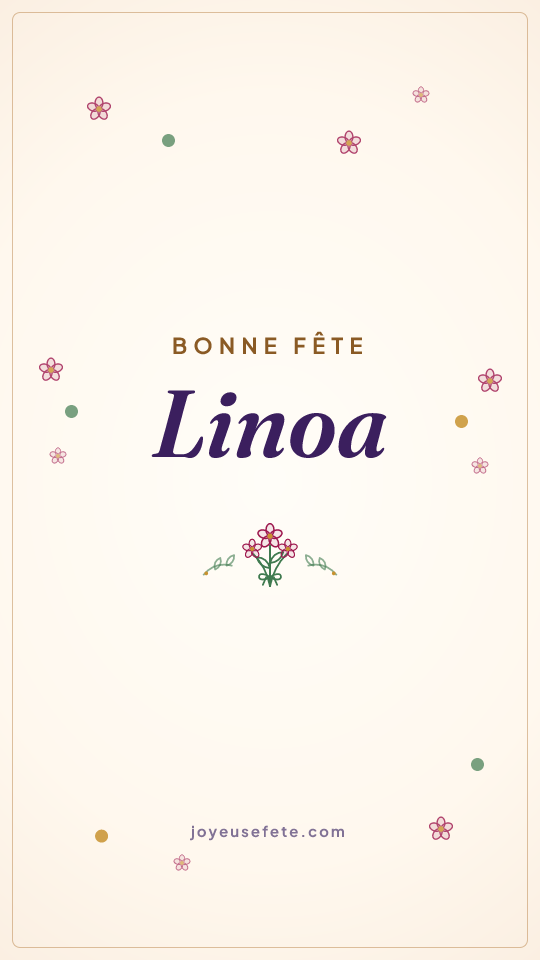 Image « Bonne fête Linoa » au format story