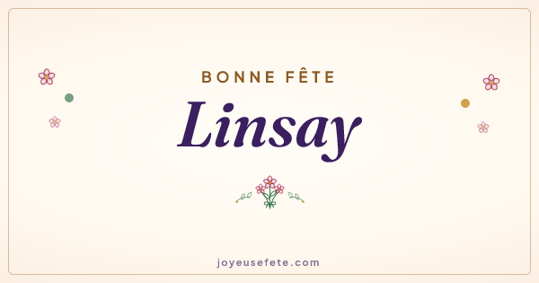 Image « Bonne fête Linsay » au format large
