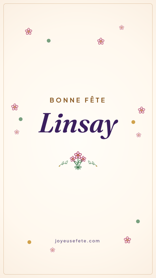 Image « Bonne fête Linsay » au format story