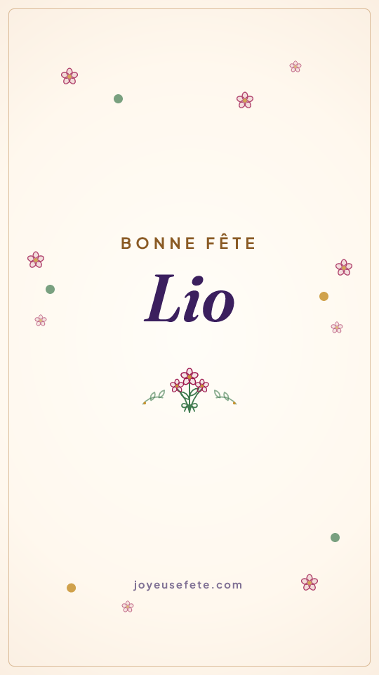 Image « Bonne fête Lio » au format story
