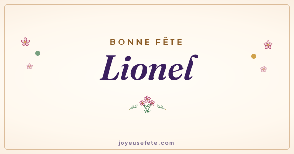 Image « Bonne fête Lionel » au format large