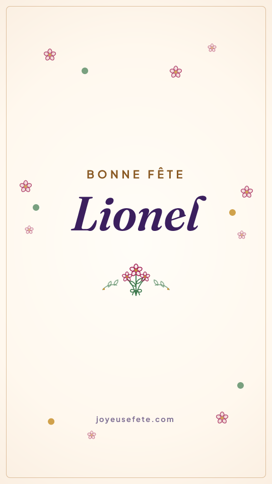 Image « Bonne fête Lionel » au format story