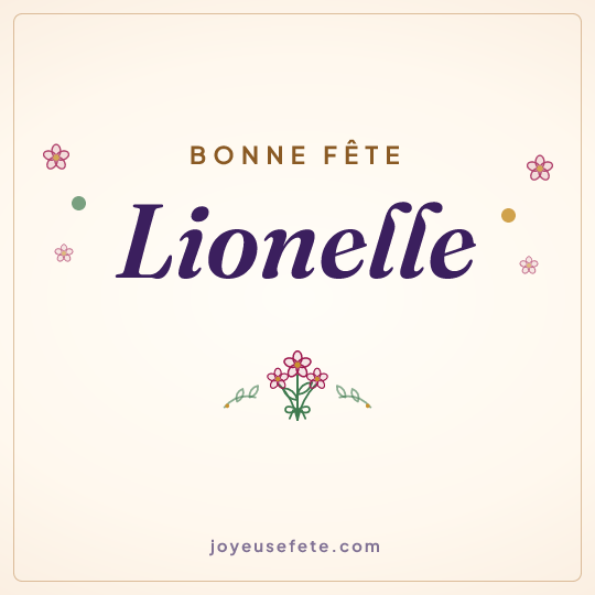 Image carrée « Bonne fête Lionelle » pour WhatsApp