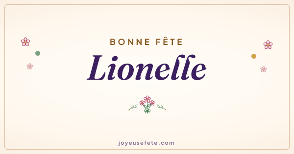 Image « Bonne fête Lionelle » au format large