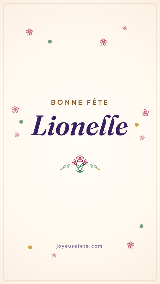 Image « Bonne fête Lionelle » au format story