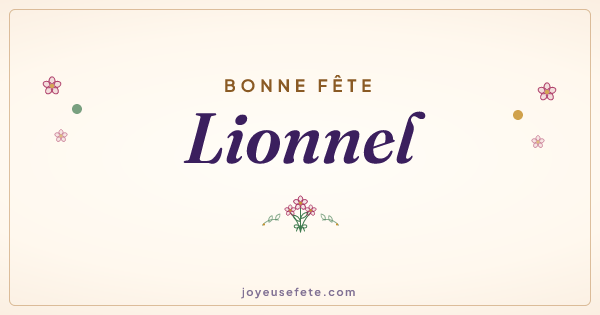 Image « Bonne fête Lionnel » au format large