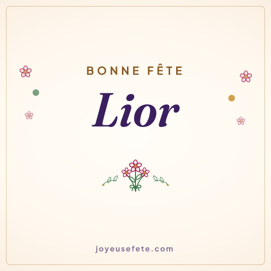 Image carrée « Bonne fête Lior » pour WhatsApp