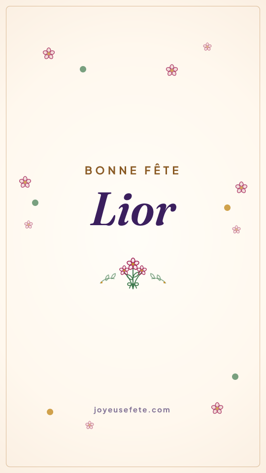Image « Bonne fête Lior » au format story