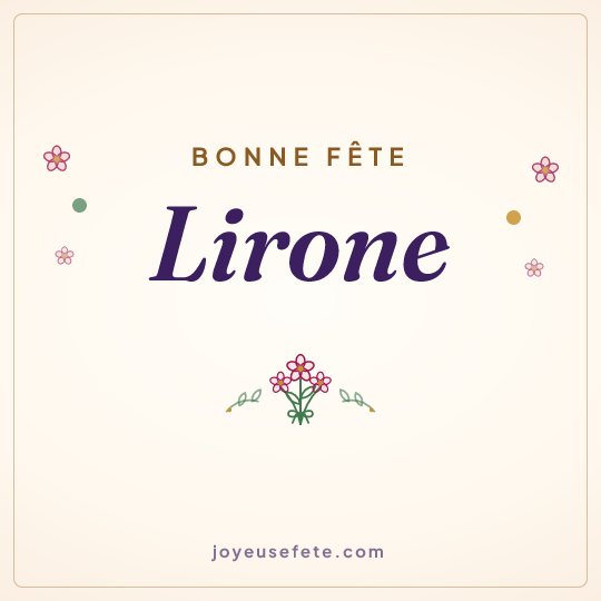Image carrée « Bonne fête Lirone » pour WhatsApp