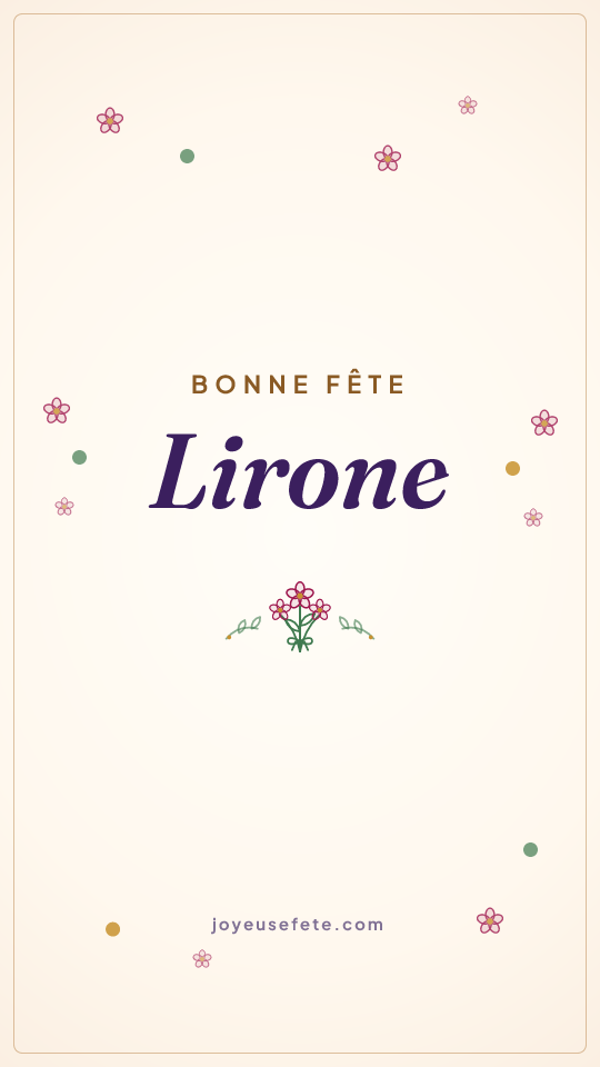 Image « Bonne fête Lirone » au format story