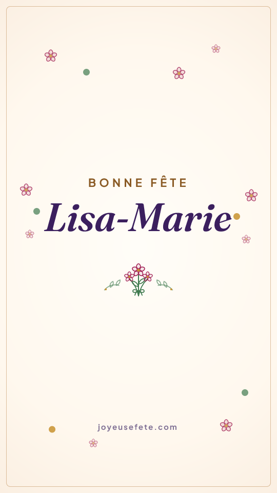 Image « Bonne fête Lisa-Marie » au format story