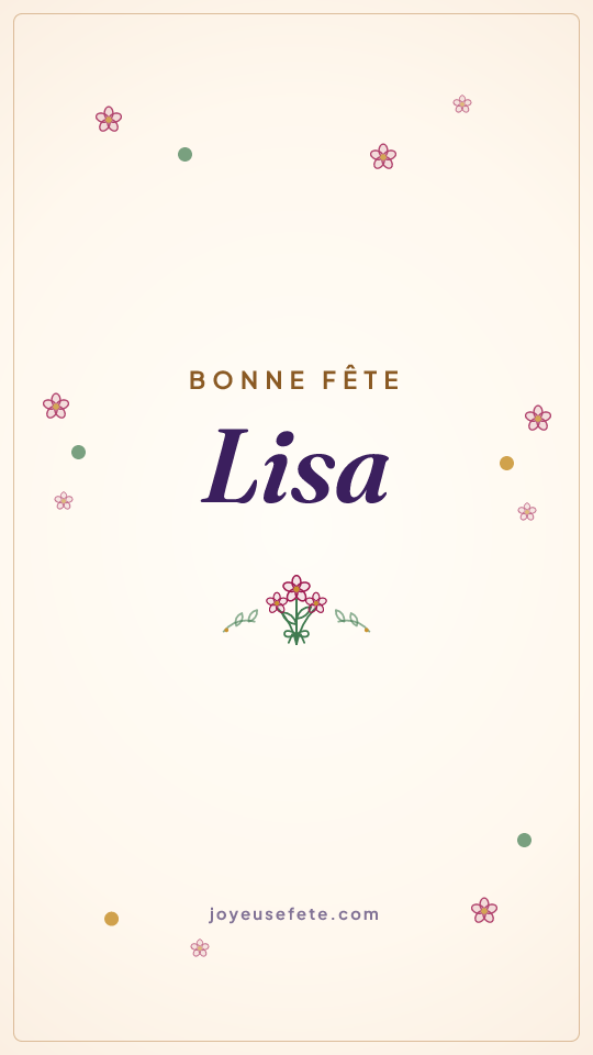 Image « Bonne fête Lisa » au format story