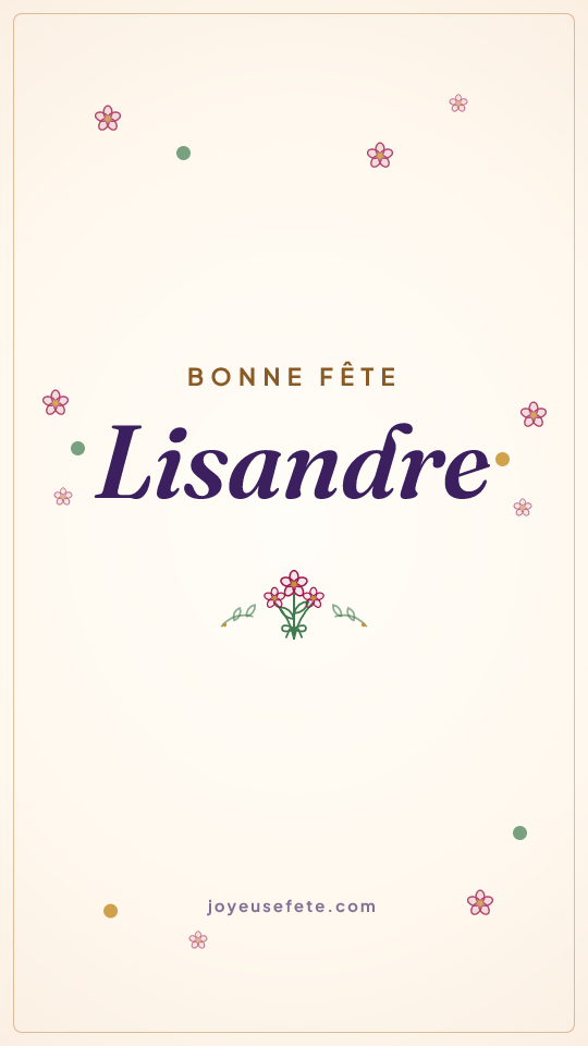 Image « Bonne fête Lisandre » au format story