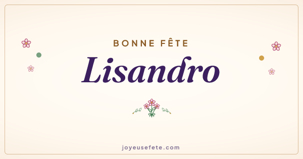 Image « Bonne fête Lisandro » au format large