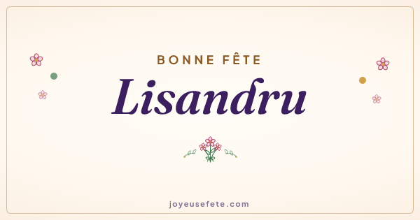 Image « Bonne fête Lisandru » au format large