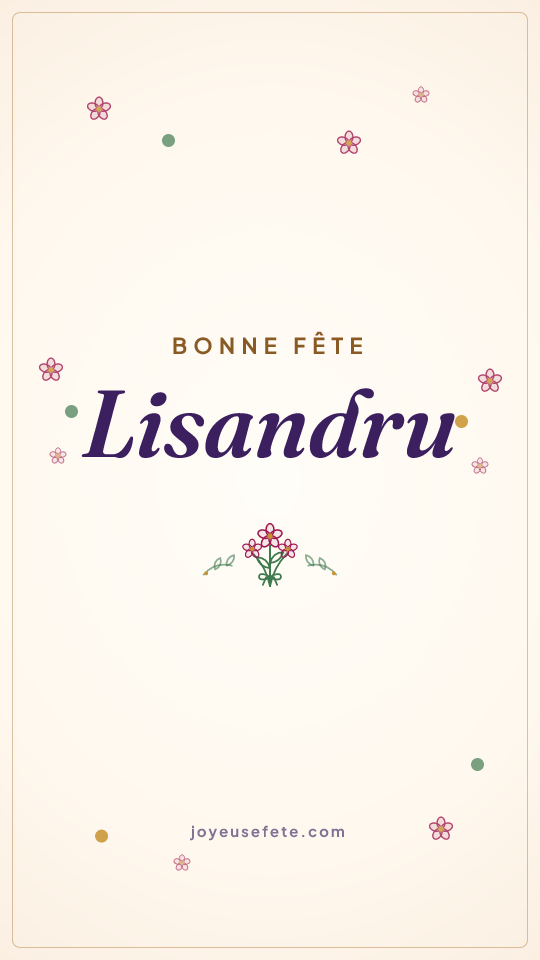 Image « Bonne fête Lisandru » au format story